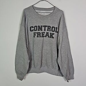Danielle Guizio large gray control freak sweater